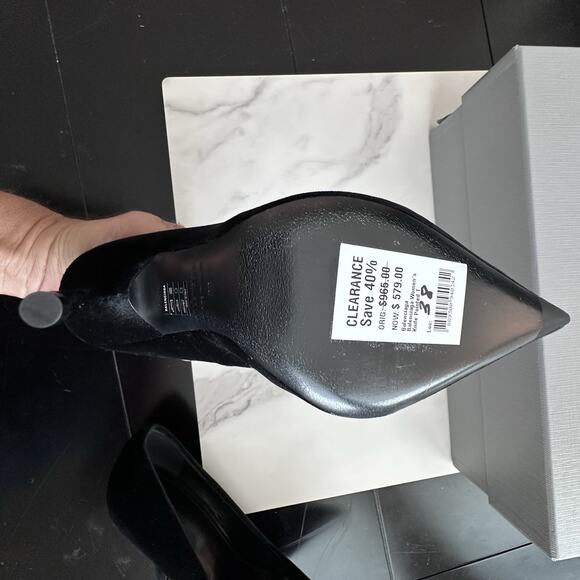 Balenciaga Women’s Knife Pump Heels 110MM in Black Size EU 38 US 8 MSRP $965 - Picture 6 of 8